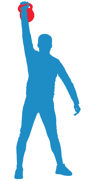 Man holding kettllebell illustration - new Man holding kettllebell illustration - new